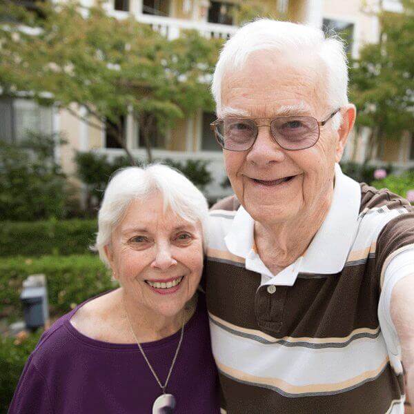 Happy couple at Concord Community