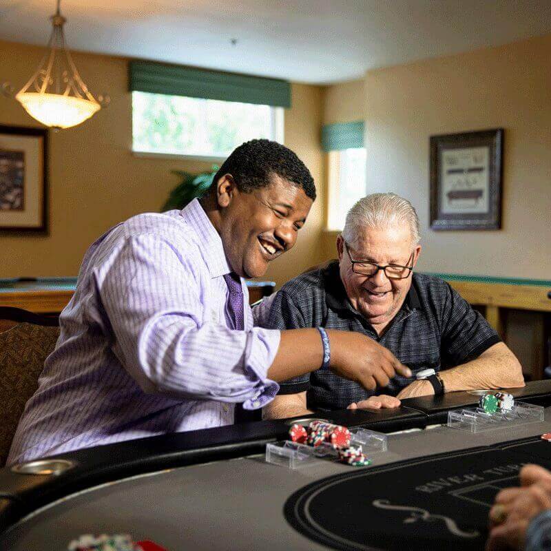 Playing some cards at Sacramento Community