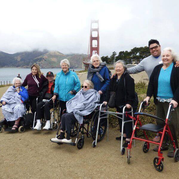 Iconic view with group from Pleasant Hill Downtown